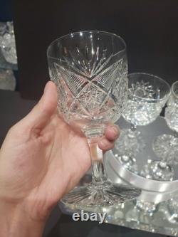 (4) Water Goblets 5-3/4 glasses American Brilliant Cut Glass Crystal Maple City