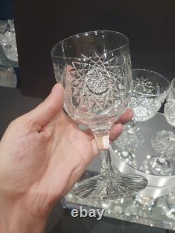 (4) Water Goblets 5-3/4 glasses American Brilliant Cut Glass Crystal Maple City