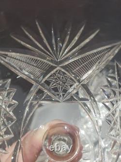 (4) Water Goblets 5-3/4 glasses American Brilliant Cut Glass Crystal Maple City
