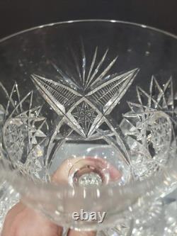 (4) Water Goblets 5-3/4 glasses American Brilliant Cut Glass Crystal Maple City