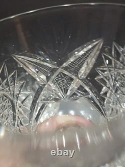 (4) Water Goblets 5-3/4 glasses American Brilliant Cut Glass Crystal Maple City