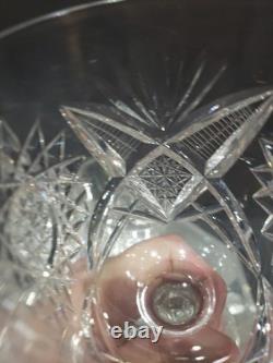 (4) Water Goblets 5-3/4 glasses American Brilliant Cut Glass Crystal Maple City