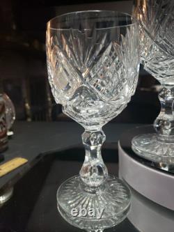 4 Water Goblets American Brilliant Period Cut Glass Crystal Libbey Harvard set 2