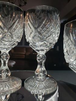 4 Water Goblets American Brilliant Period Cut Glass Crystal Libbey Harvard set 2