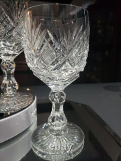 4 Water Goblets American Brilliant Period Cut Glass Crystal Libbey Harvard set 2