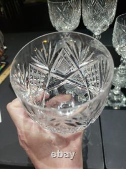 4 Water Goblets American Brilliant Period Cut Glass Crystal Libbey Harvard set 2