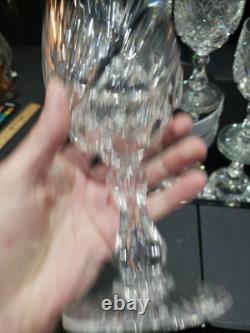 4 Water Goblets American Brilliant Period Cut Glass Crystal Libbey Harvard set 2