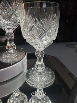 4 Water Goblets American Brilliant Period Cut Glass Crystal Libbey Harvard set 2
