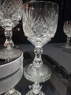 4 Water Goblets American Brilliant Period Cut Glass Crystal Libbey Harvard set 2