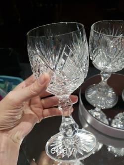 4 Water Goblets American Brilliant Period Cut Glass Crystal Libbey Harvard set 3
