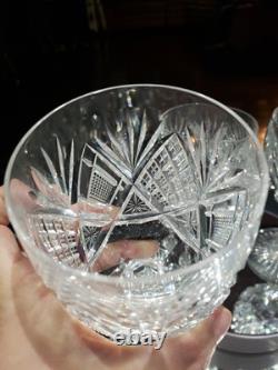 4 Water Goblets American Brilliant Period Cut Glass Crystal Libbey Harvard set 3