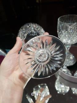4 Water Goblets American Brilliant Period Cut Glass Crystal Libbey Harvard set 3