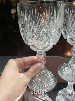 4 Water Goblets American Brilliant Period Cut Glass Crystal Libbey Harvard set 3