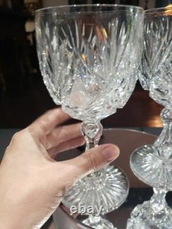 4 Water Goblets American Brilliant Period Cut Glass Crystal Libbey Harvard set 3