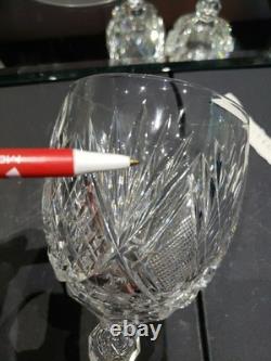 4 Water Goblets American Brilliant Period Cut Glass Crystal Libbey Harvard set 3