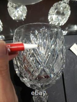 4 Water Goblets American Brilliant Period Cut Glass Crystal Libbey Harvard set 3