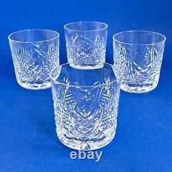 4 Waterford Clare Cut Crystal Old Fashioned Glasses 3-3/8 Old Mark Vintage