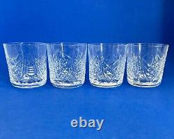4 Waterford Clare Cut Crystal Old Fashioned Glasses 3-3/8 Old Mark Vintage