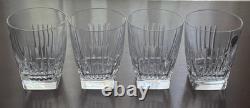 4 Waterford Crystal CLARION Double Old Fashioned Glasses Signed Jim O'Leary