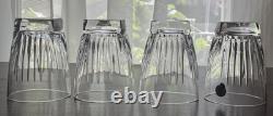 4 Waterford Crystal CLARION Double Old Fashioned Glasses Signed Jim O'Leary