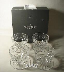 4 Waterford Cut Crystal Lismore Footed Grapefruit Dessert Bowls in Box Ireland