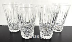 4 Waterford Maeve Cut 12 Oz Highball Flat Tumblers Glasses Tramore Rare mint