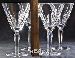 4 Waterford SHEILA Arch Cut Crystal Water Glass Goblets Gothic Marks Minty