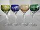 4pc Set NACHTMANN TRAUBE CUT TO CLEAR 6 7/8 HOCKS SMALL WINE GLASSES