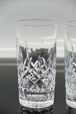 4x WATERFORD LISMORE HIGHBALL TUMBLER 5 5/8 CUT CRYSTAL GLASSES MINT IRELAND