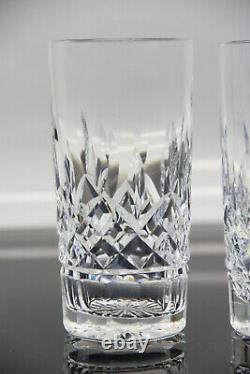 4x WATERFORD LISMORE HIGHBALL TUMBLER 5 5/8 CUT CRYSTAL GLASSES MINT IRELAND