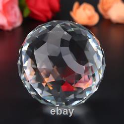 50mm-200mm Cut Crystal Sphere Prisms Glass Ball Faceted Gazing Suncatcher Crafts