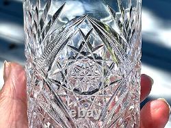 5 Antique ABP Brilliant Cut Lead Crystal Old Fashion Tumbler Glass 3 3/4