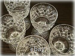 5 Antique ABP Brilliant Period Cut Glass Wine Stems RUSSIAN CLEVELAND Star & Hob