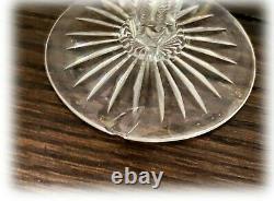 5 Antique ABP Brilliant Period Cut Glass Wine Stems RUSSIAN CLEVELAND Star & Hob