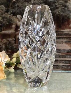 5 Crystal Vases Cut Glass Vintage Etched Flower Vases Mixed Set