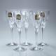 5 DaVinci Cut Crystal Vorno 3 oz Small Wine Glasses 6.25 Tall Signed Italy