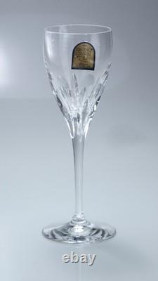 5 DaVinci Cut Crystal Vorno 3 oz Small Wine Glasses 6.25 Tall Signed Italy