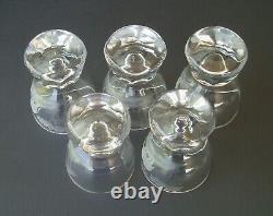 5 Kenyan-African by QUEEN LACE Cordial / Shot Glass Cut Crystal Safari Animals