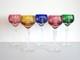 5 Nachtmann Traube Cut to Clear Crystal 8 1/8 Tall Hock Wine Glasses