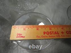 5 Rare Vintage Cut Crystal Queens Lace 9.5 Tall Flare Trumpet Champagne Glasses