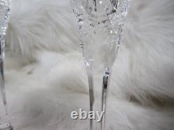 5 Rare Vintage Cut Crystal Queens Lace 9.5 Tall Flare Trumpet Champagne Glasses