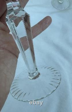 (5) Vintage Bohemian Cut Crystal Cordial Stem Glasses 5 Colored Glass