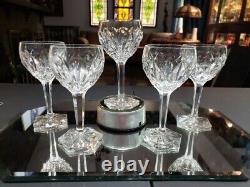(5) Wine Water goblets Glasses 6 Crystal Val Saint lambert Siebel Fantaisie cut