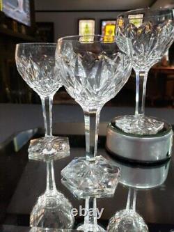 (5) Wine Water goblets Glasses 6 Crystal Val Saint lambert Siebel Fantaisie cut