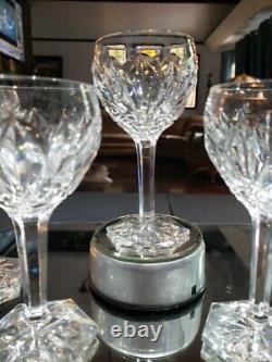 (5) Wine Water goblets Glasses 6 Crystal Val Saint lambert Siebel Fantaisie cut