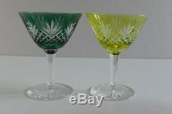 5 x ANTIQUE VICTORIAN CUT TO CLEAR CRYSTAL SHERBET / CHAMPAGNE COUPE GLASSES