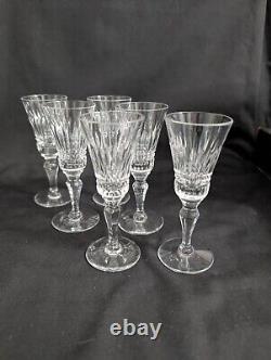 (6)1960's Royal Doulton'Vanborough' Handblown Cut Crystal Cordial Glasses 4.75