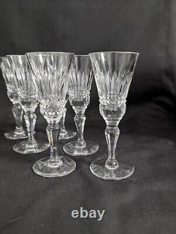 (6)1960's Royal Doulton'Vanborough' Handblown Cut Crystal Cordial Glasses 4.75