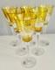 6 Ajka Lynn Gold Cased Cut To Clear Crystal 9 1/4 Wine Goblets Store Closing
