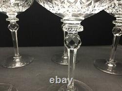 6 Antique Victorian Brilliant Cut Crystal Kosta Sweden Champagne Coupes Glasses